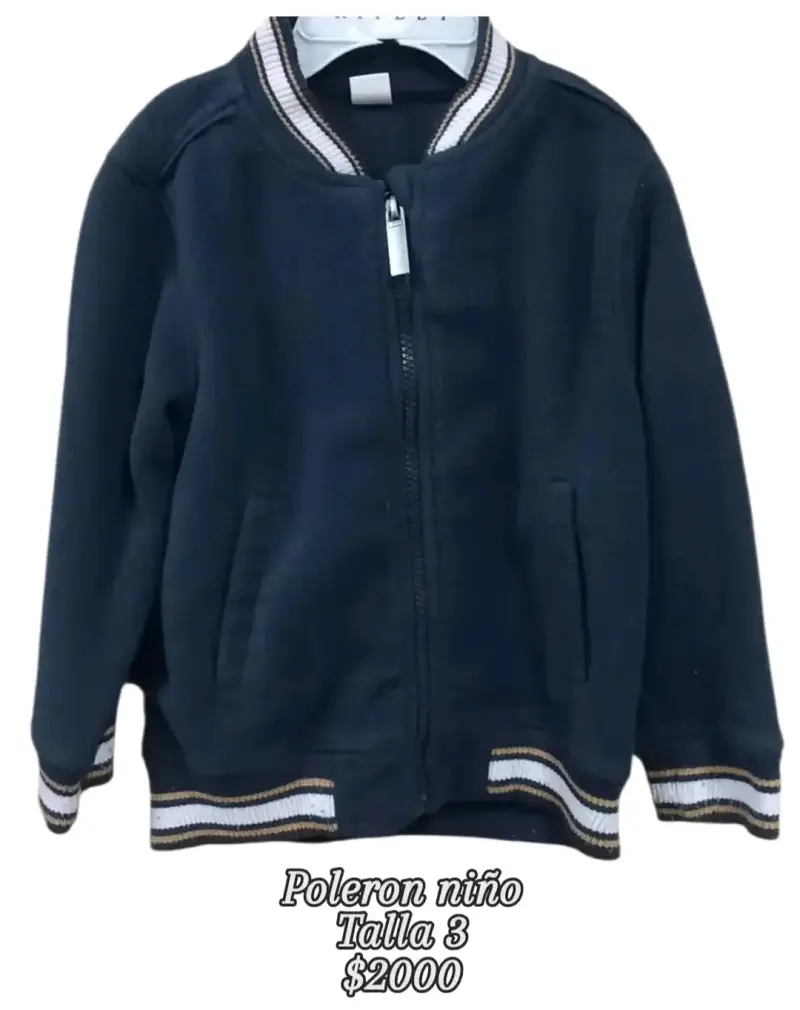 Polerón niño azul talla 3