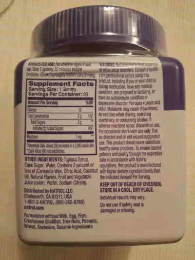 Melatonina para niños Natrol 1mg 90 gomitas - miniatura 2