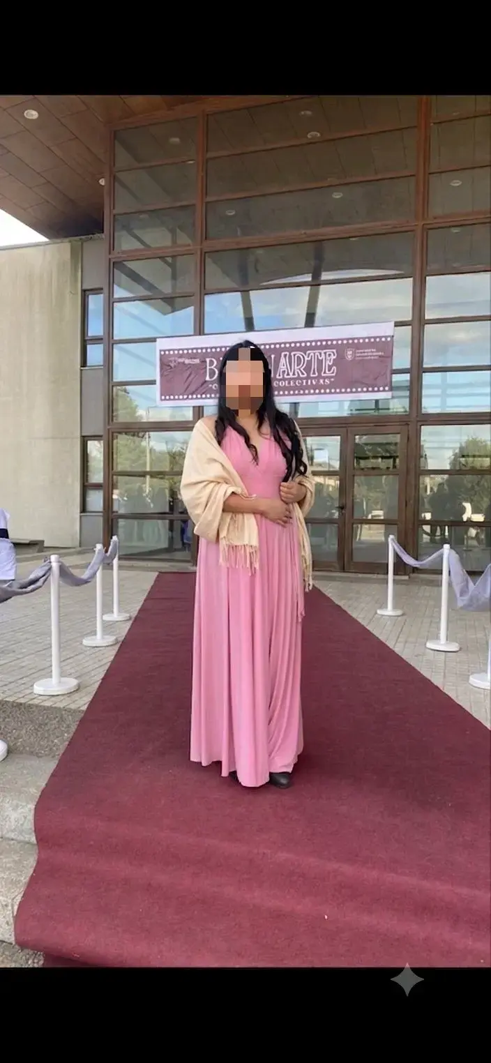 Vestido largo rosa elegante para eventos