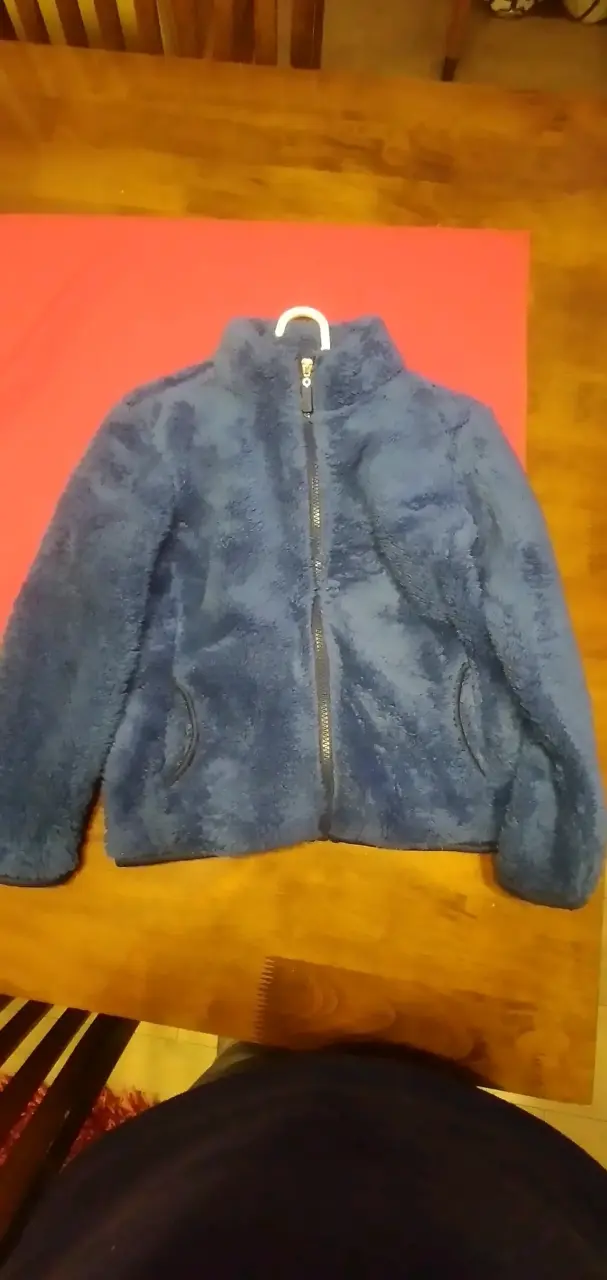 Chaqueta de polar azul con cierre - 3