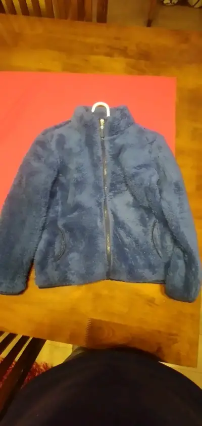 Chaqueta de polar azul con cierre - miniatura 3
