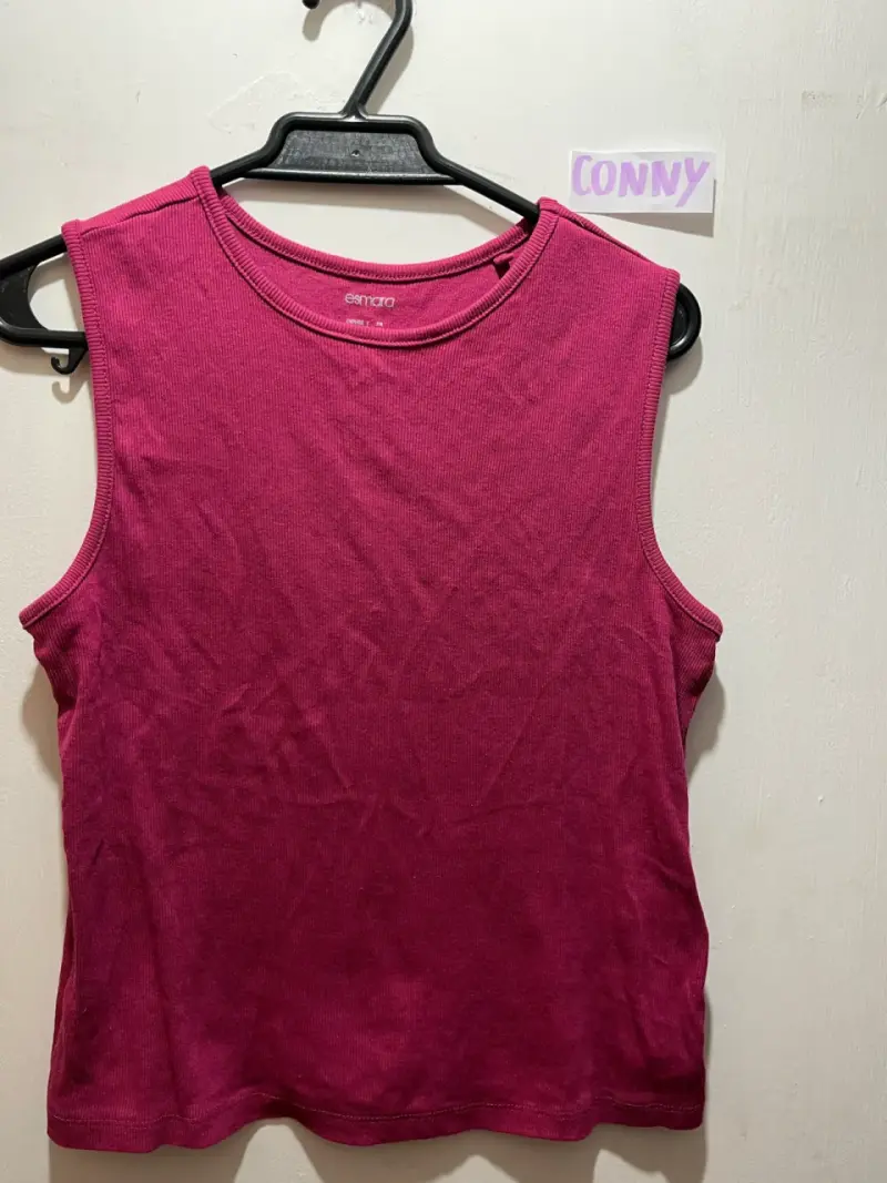 Polera sin mangas fucsia/frambuesa L - 1