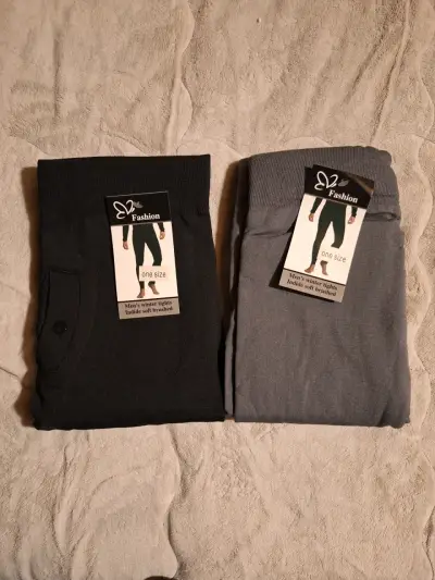 Calzas térmicas para hombre en negro y gris - miniatura 1