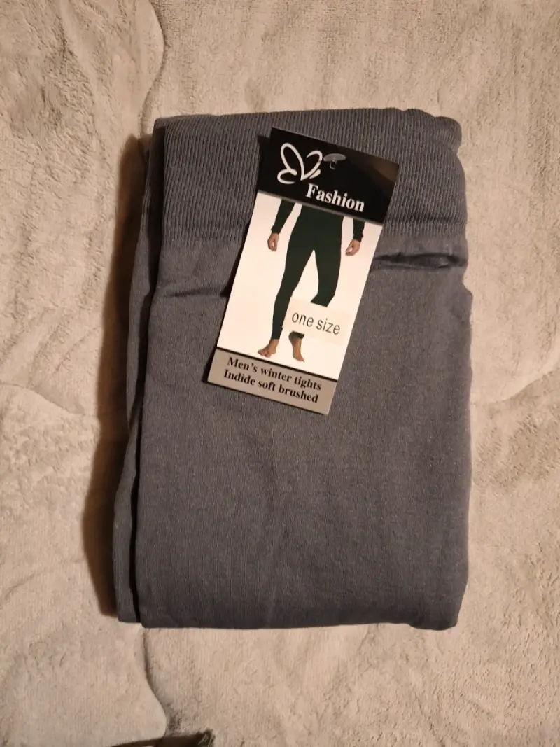 Calzas térmicas para hombre en negro y gris - 2