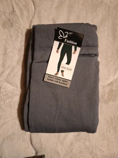 Calzas térmicas para hombre en negro y gris - miniatura 2