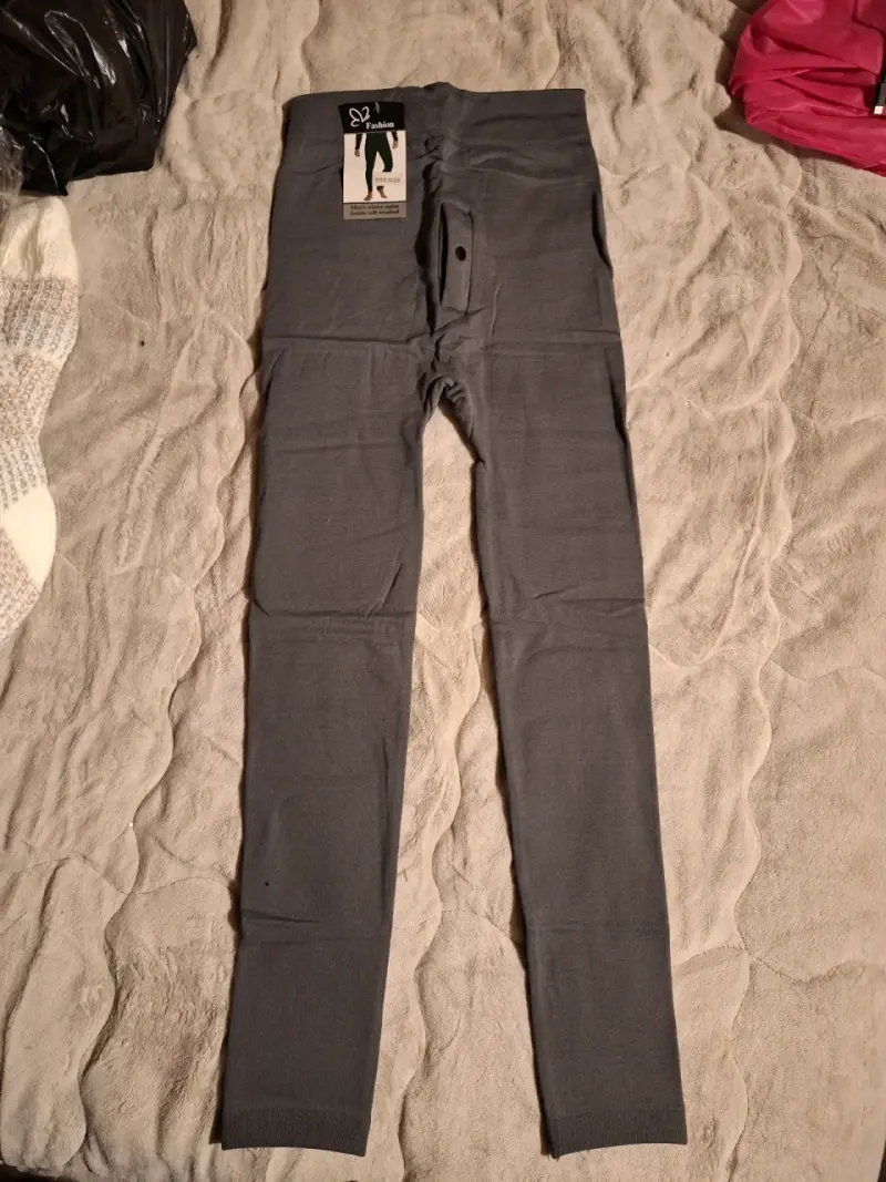 Calzas térmicas para hombre en negro y gris - 3