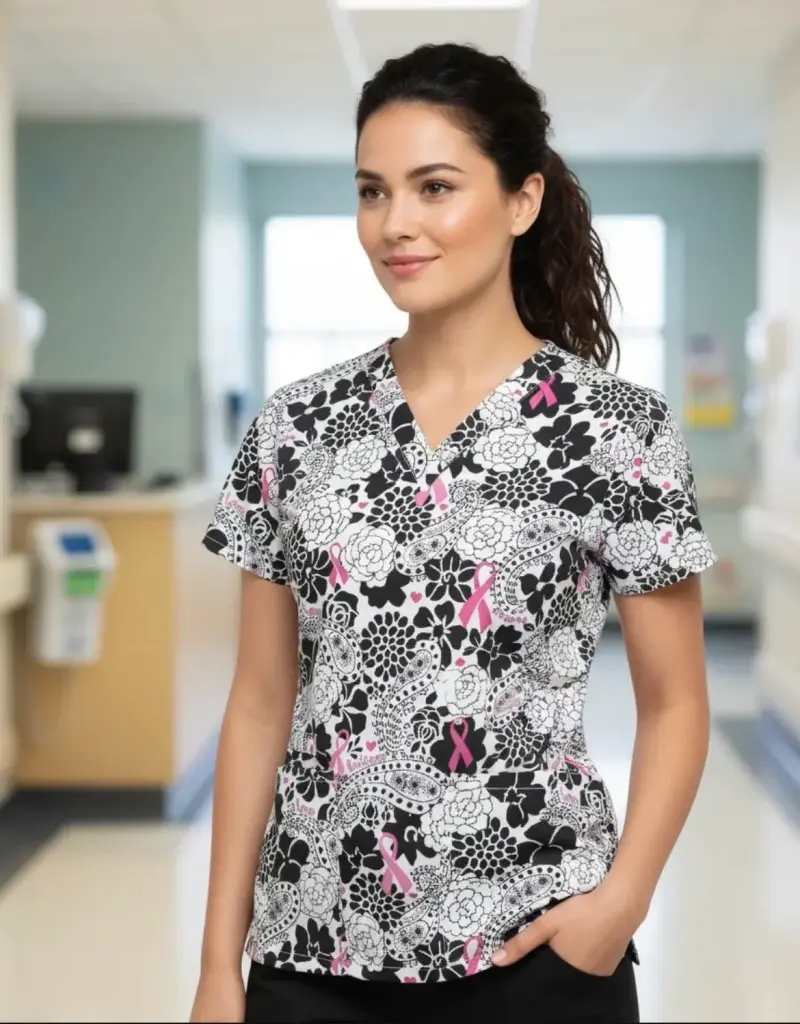 Blusa médica estampada marca Cherokee - 1