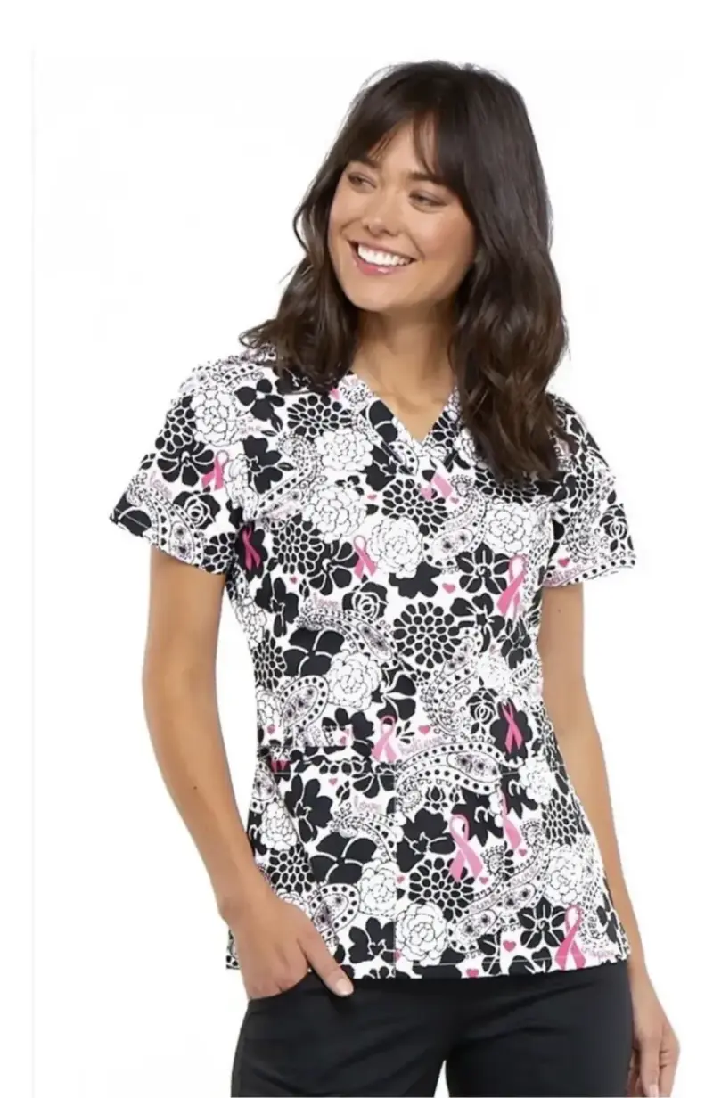 Blusa médica estampada marca Cherokee - 5
