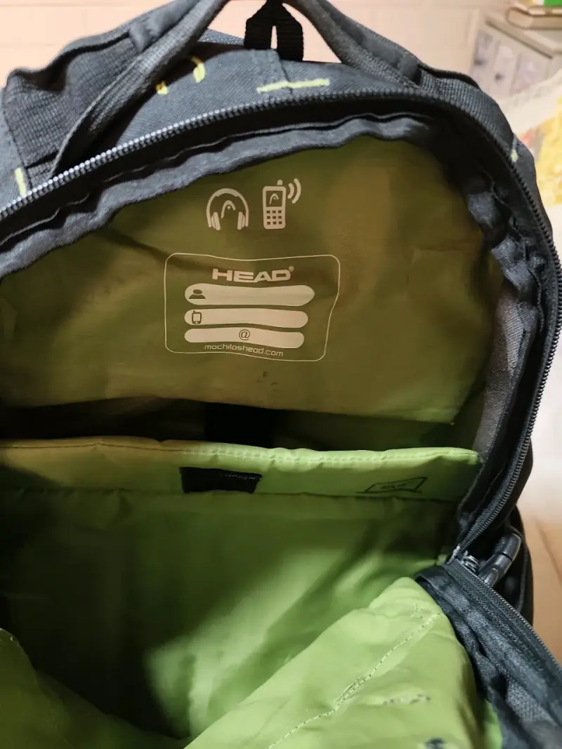 Mochila Head negra deportiva con múltiples compartimentos - 4