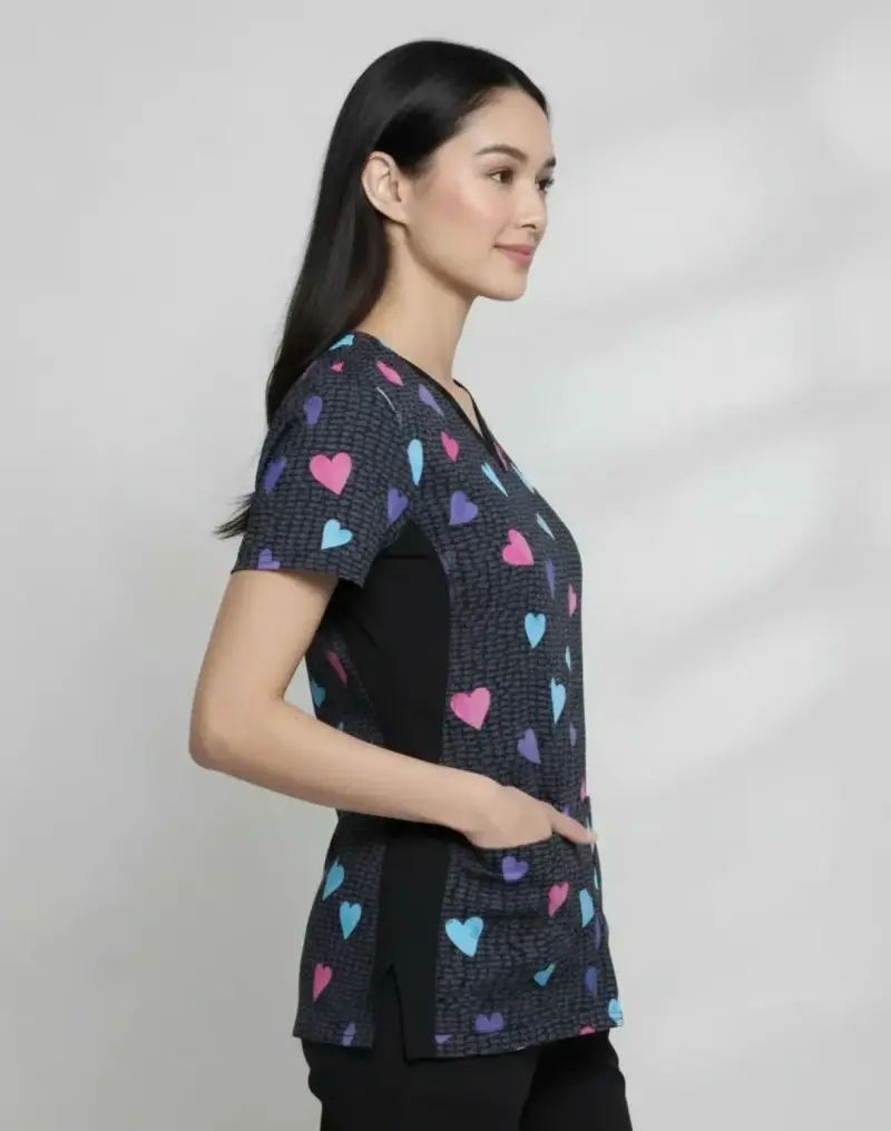 Blusa médica con estampado marca Cherokee - 3