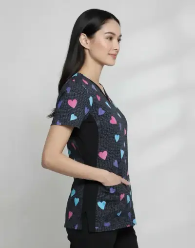 Blusa médica con estampado marca Cherokee - miniatura 3