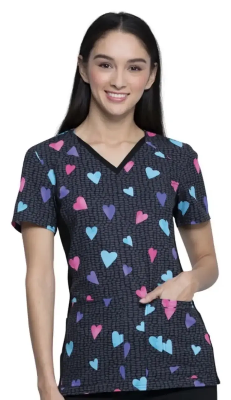 Blusa médica con estampado marca Cherokee - 5