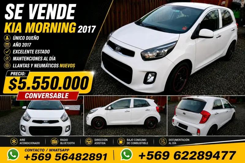 Kia Morning 2017 en excelente estado