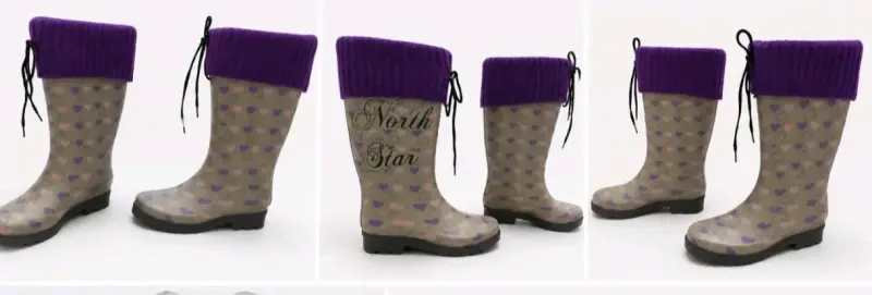 Botas de lluvia North Star con corazones