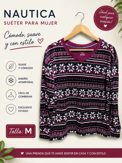 Suéter Nautica para mujer cómodo y elegante - miniatura 1