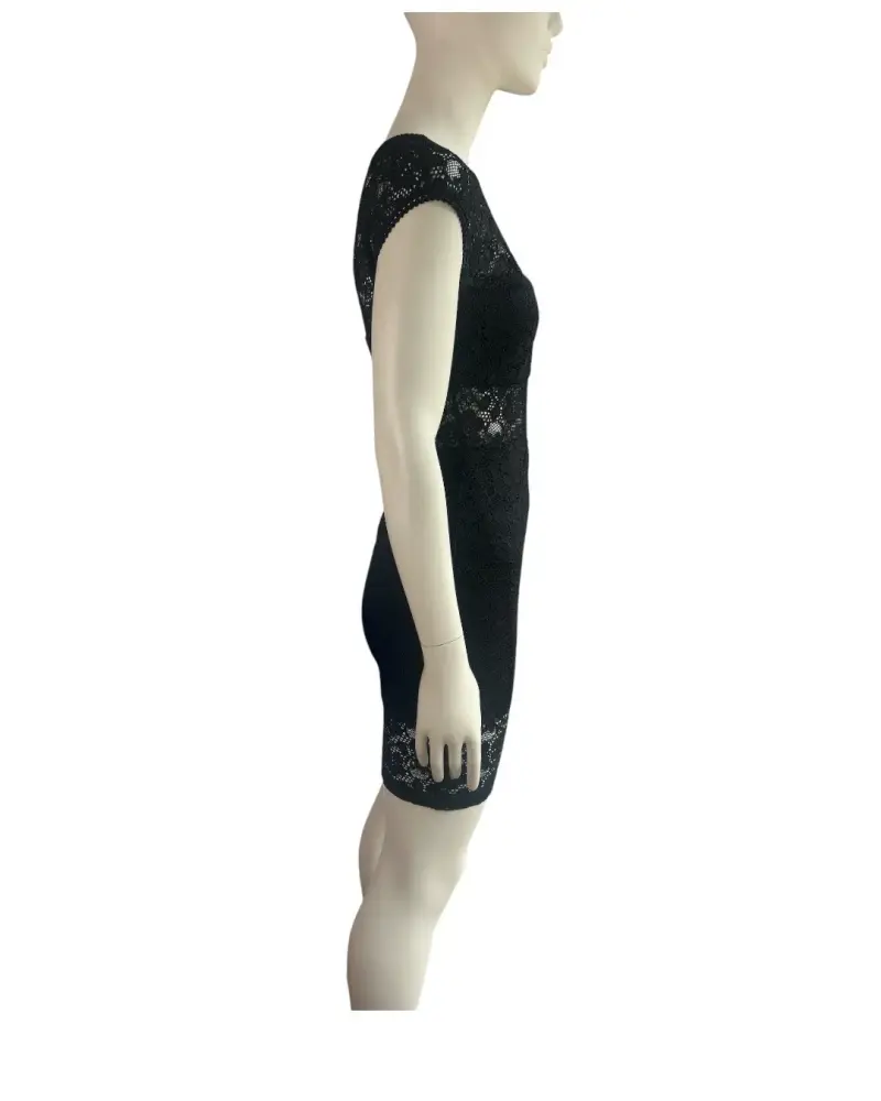 Vestido de encaje negro elegante - 3