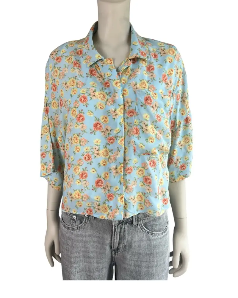 Camisa floral de mujer manga larga - 2