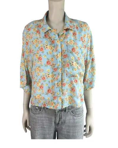 Camisa floral de mujer manga larga - miniatura 2