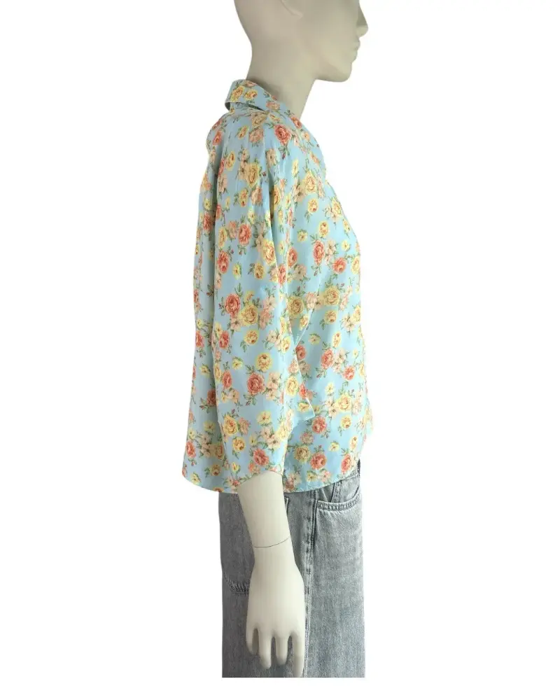 Camisa floral de mujer manga larga - 3