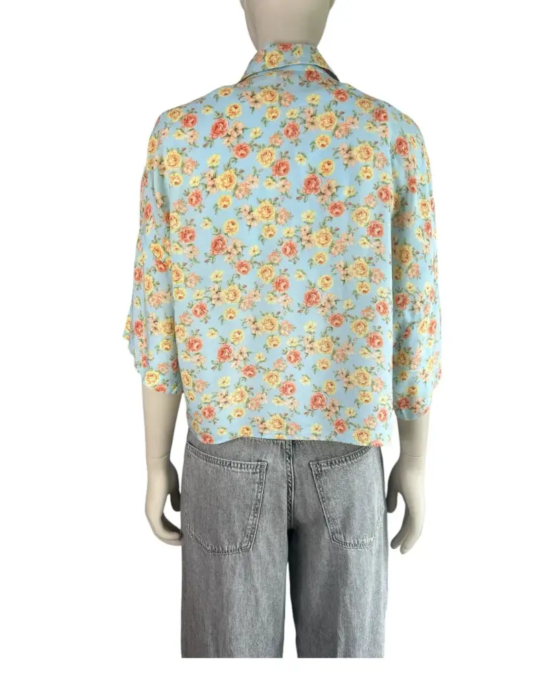 Camisa floral de mujer manga larga - 4