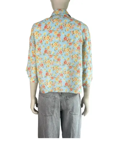 Camisa floral de mujer manga larga - miniatura 4