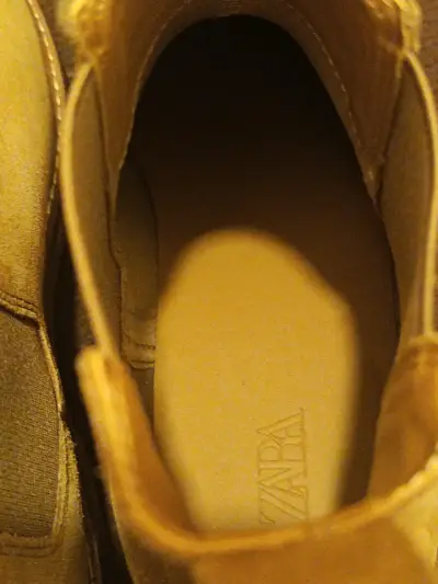 Botines Chelsea de gamuza marrón Zara - miniatura 5