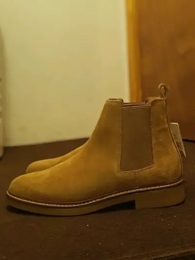 Botines Chelsea de gamuza marrón Zara - miniatura 6