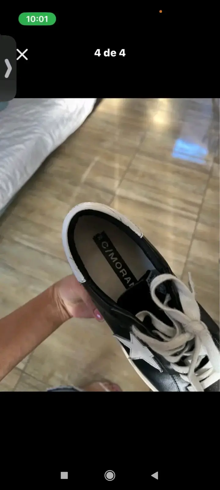Zapatillas negras c moran con estrella blanca - 2