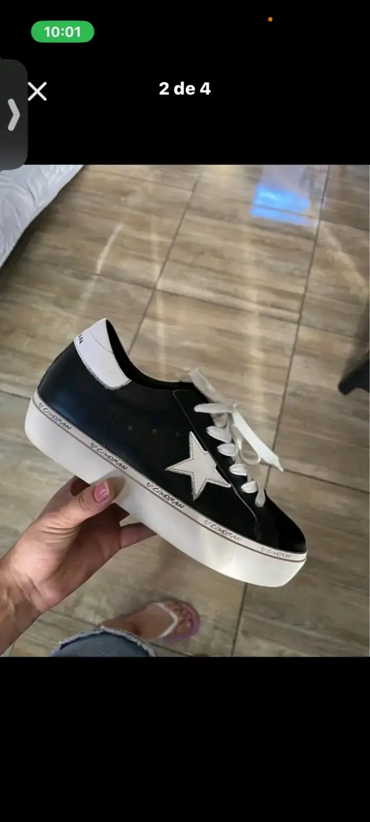 Zapatillas negras c moran con estrella blanca - 3
