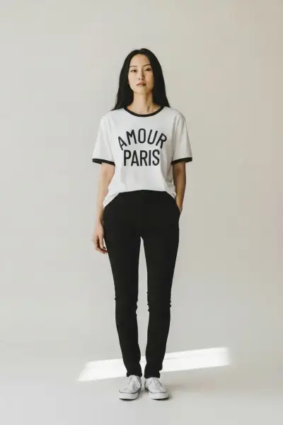 Polera blanca 'Amour Paris' para mujer - miniatura 1