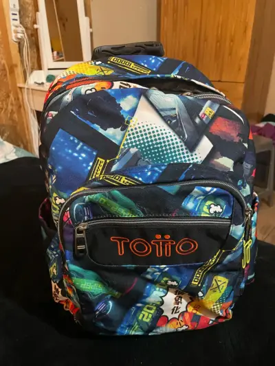 Mochila Totto estampada colorida - miniatura 1