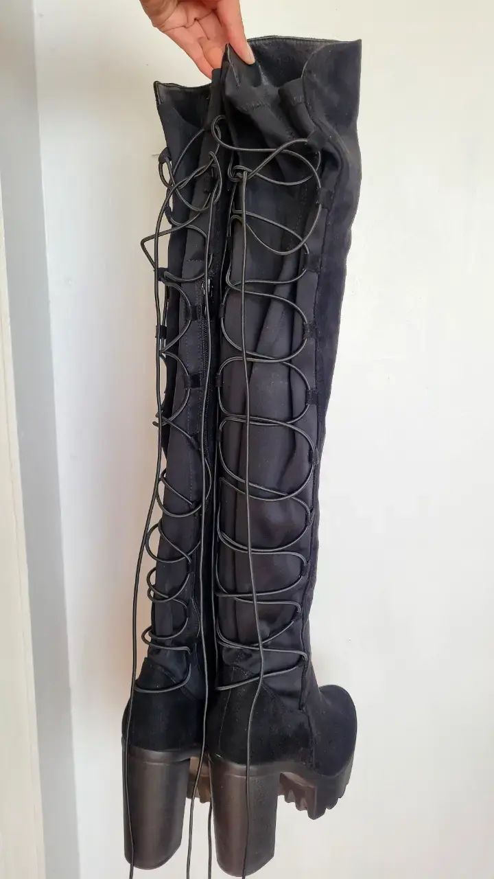 Botas negras de plataforma - 4