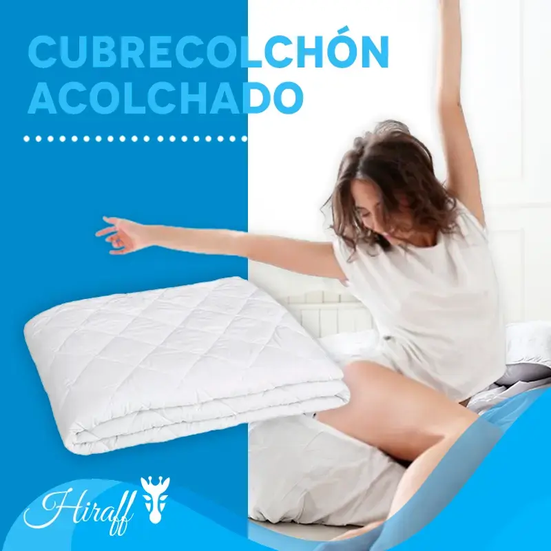 Cubrecolchón acolchado blanco de microfibra 2 plaz - 2
