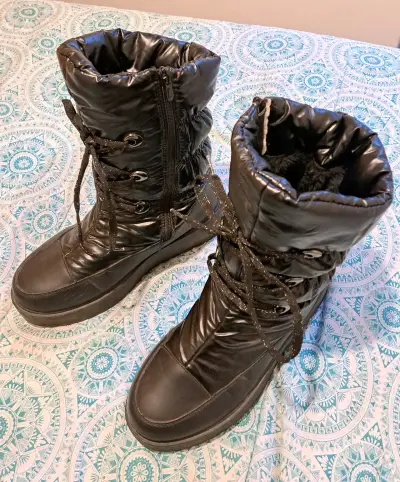 Botas de invierno negras forradas - miniatura 1