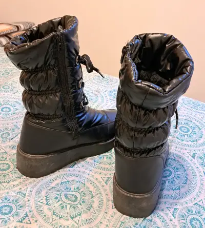 Botas de invierno negras forradas - miniatura 2