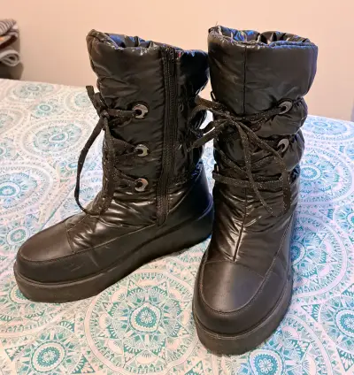 Botas de invierno negras forradas - miniatura 3