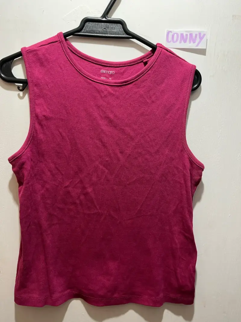 Polera sin mangas fucsia/frambuesa L - 2