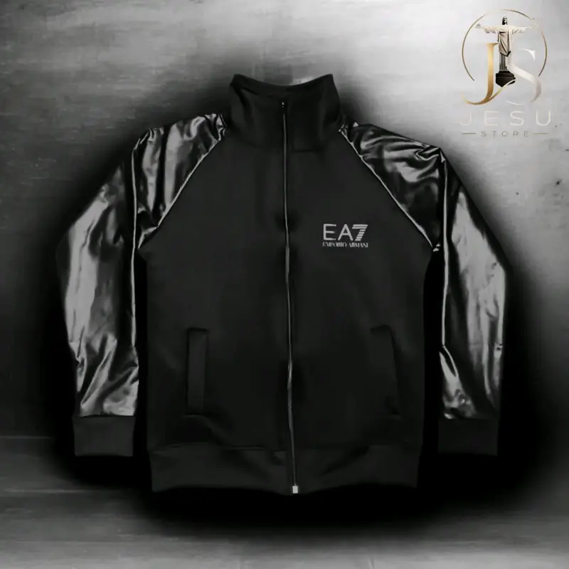 Polerón Emporio Armani EA7 negro con detalles brillantes - 2