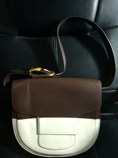 Cartera de cuero bicolor elegante Tory Burch - miniatura 3