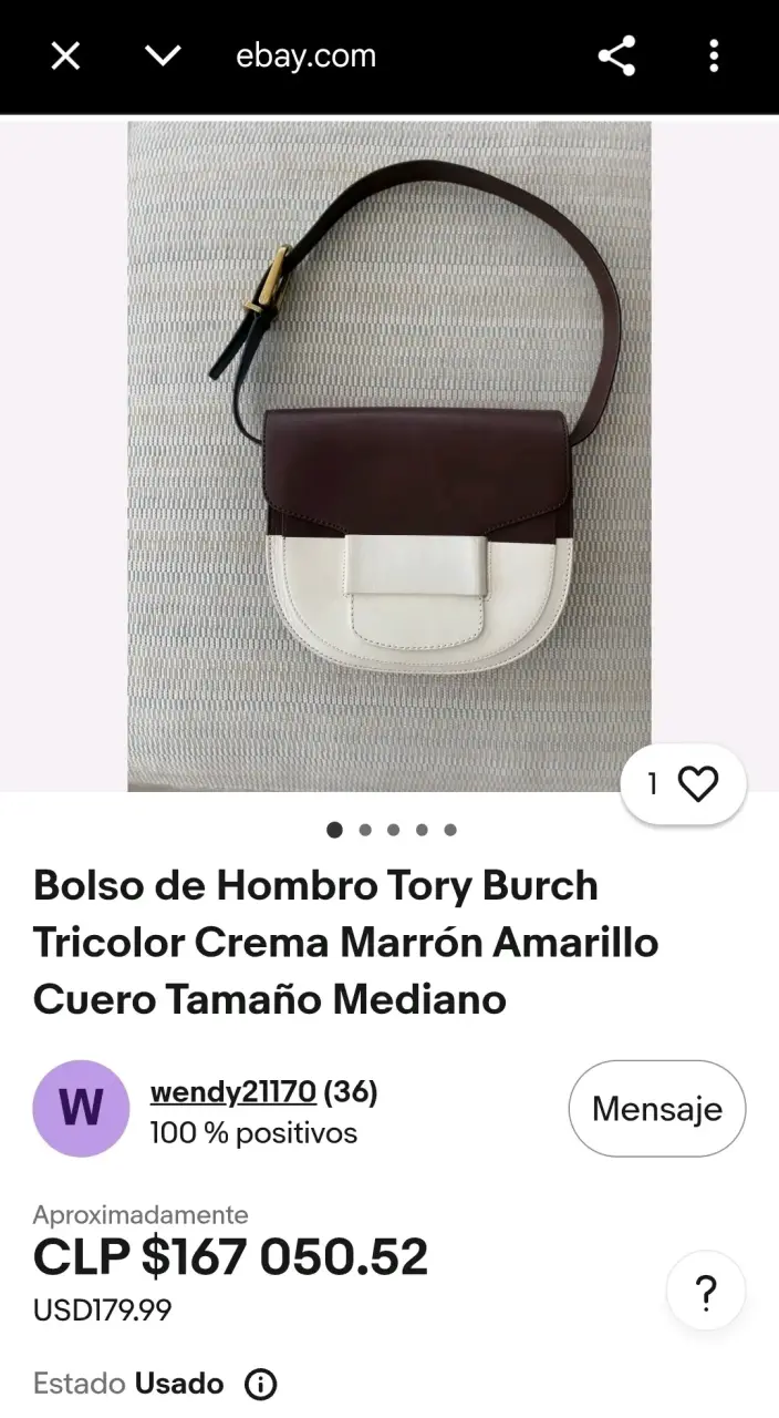 Cartera de cuero bicolor elegante Tory Burch - 5