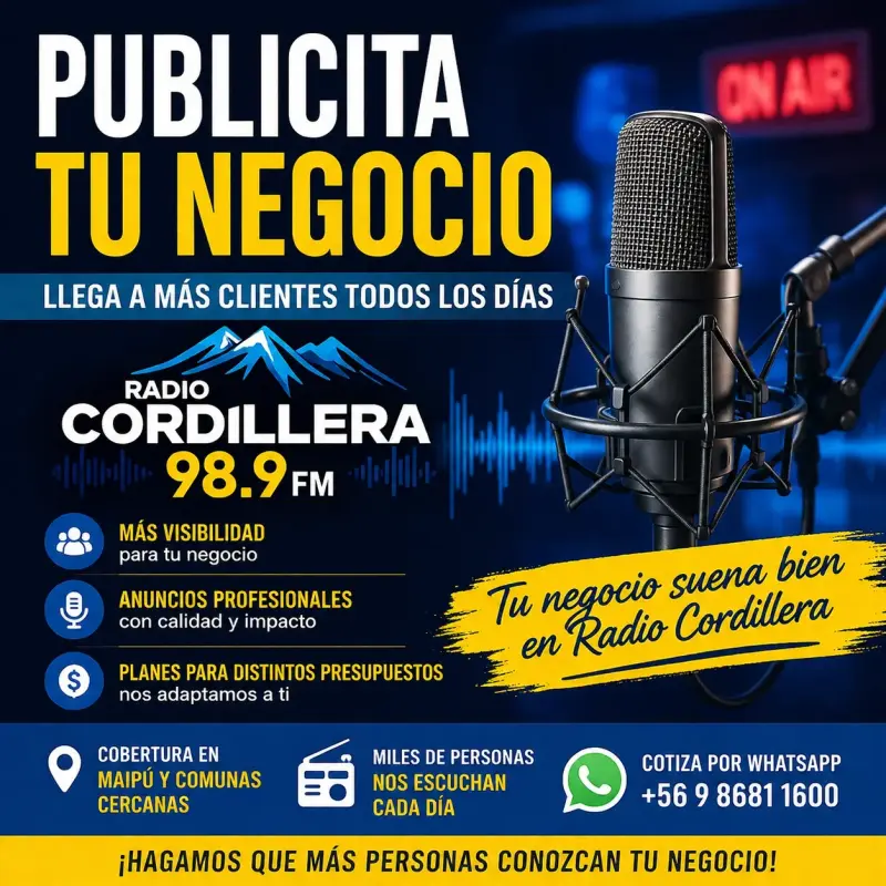 Publicidad en Radio Cordillera 98.9 FM - 1