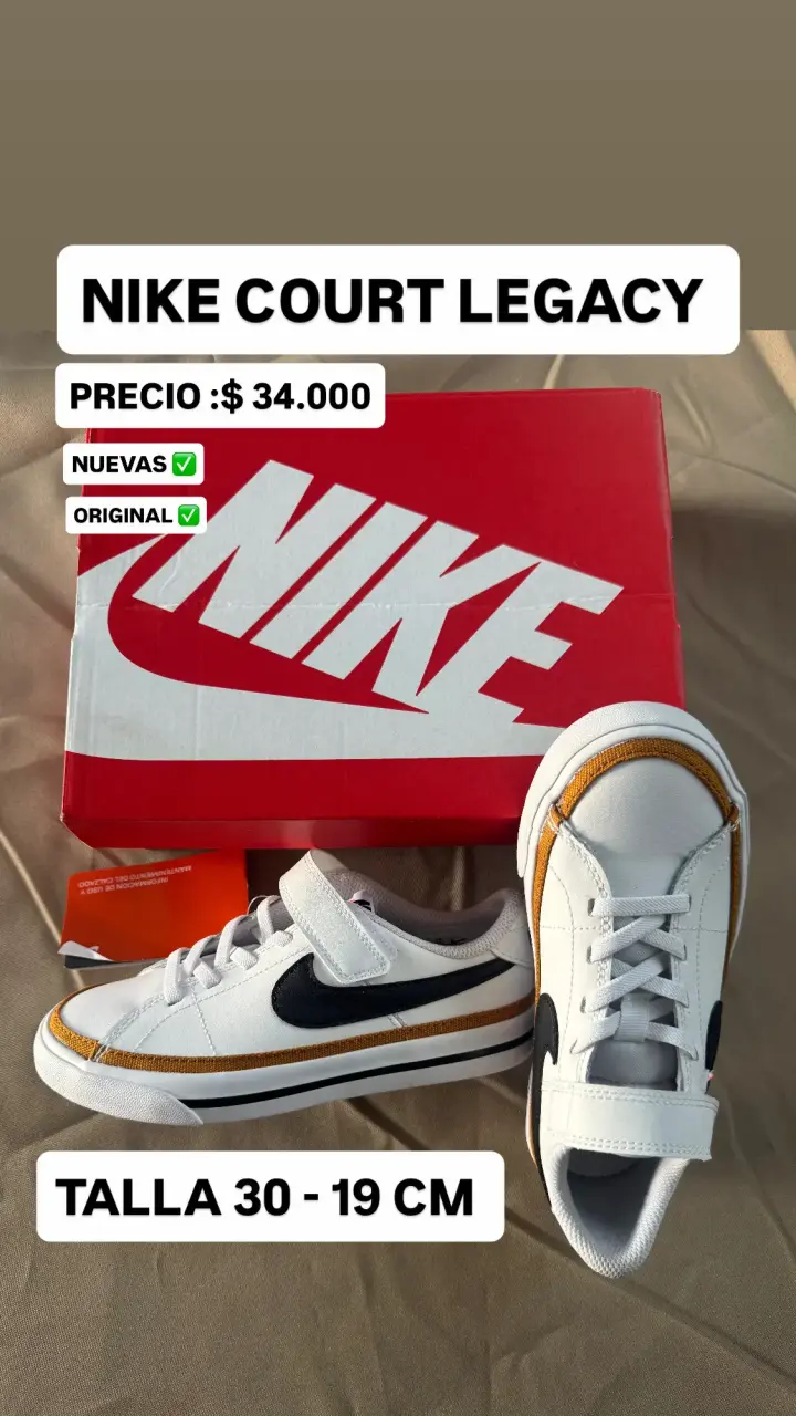 Zapatillas Nike Court Legacy nuevas talla 30