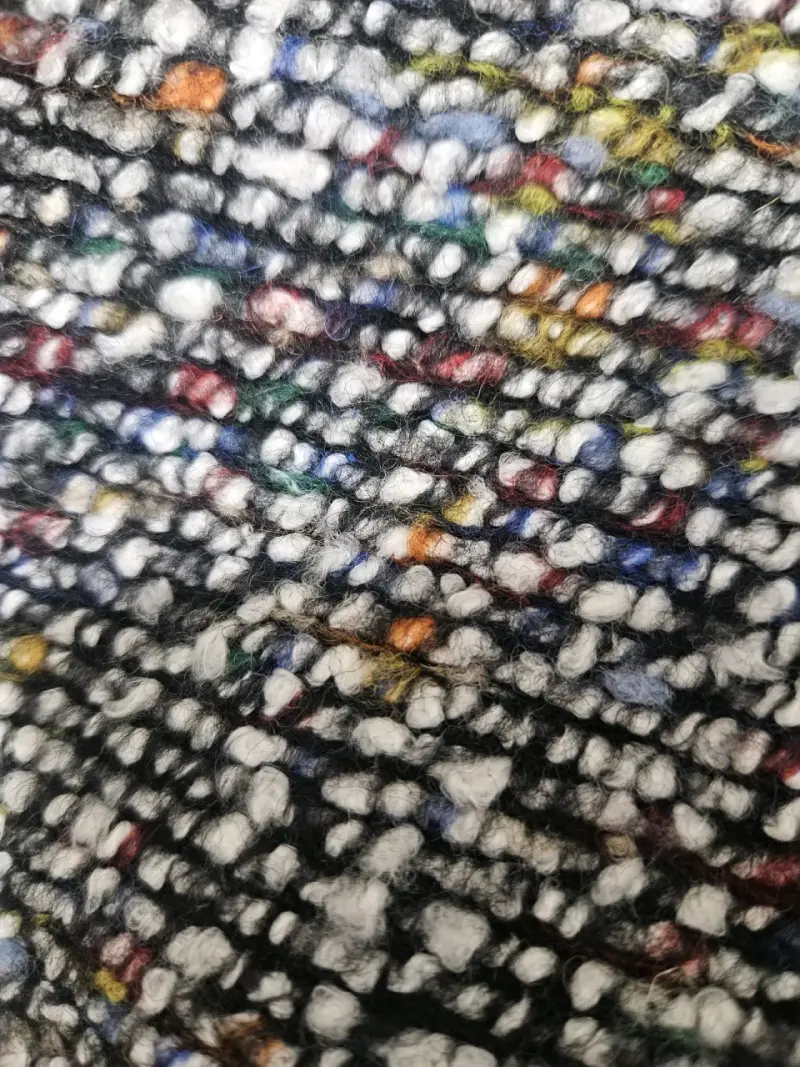 Abrigo de lana multicolor con botones - 5
