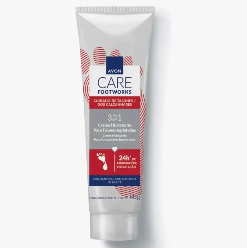 Crema hidratante Avon Care Footworks para talones