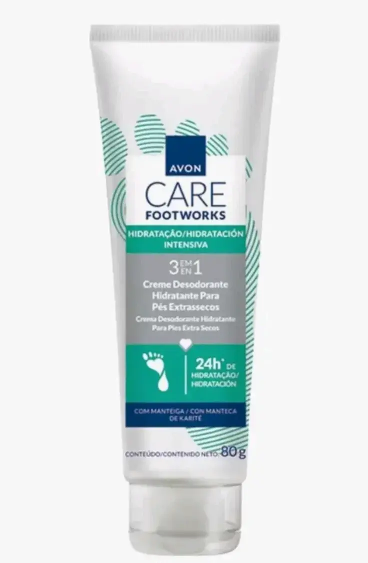 Crema hidratante Avon Care Footworks 80g