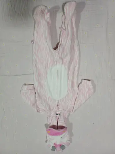 Pijama enterito infantil unicornio rosado - miniatura 1