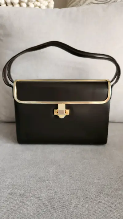 Cartera cuero legítimo, fabricación argentina - miniatura 1