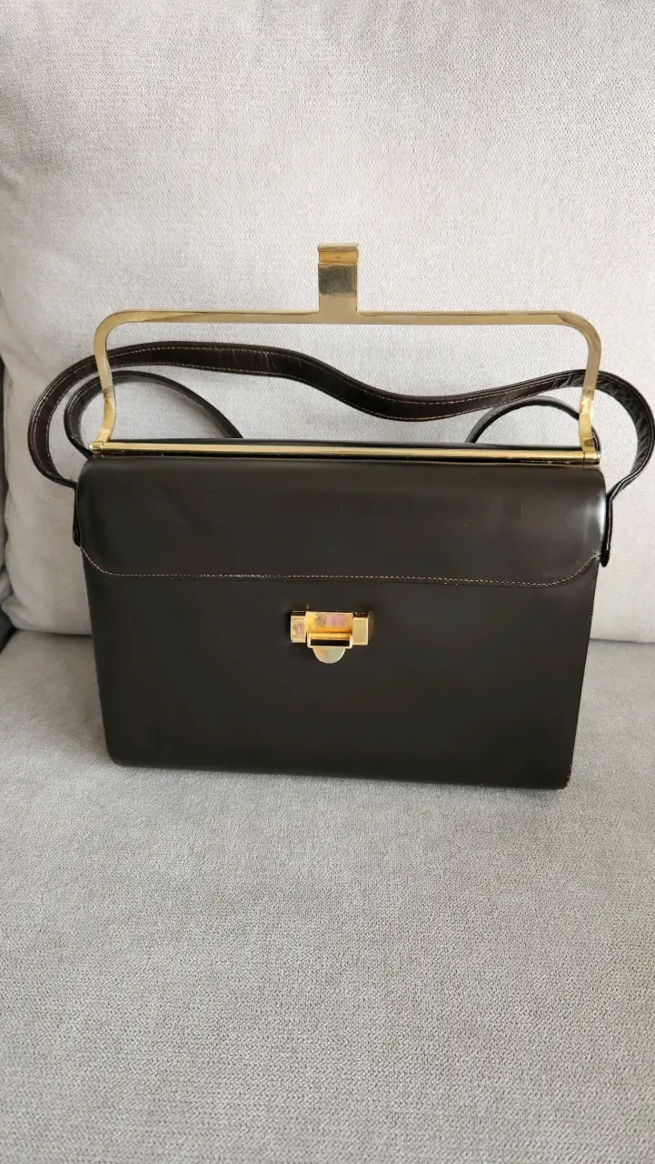 Cartera cuero legítimo, fabricación argentina - 5