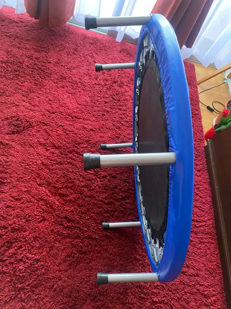 Trampolín redondo azul para ejercicio - 3