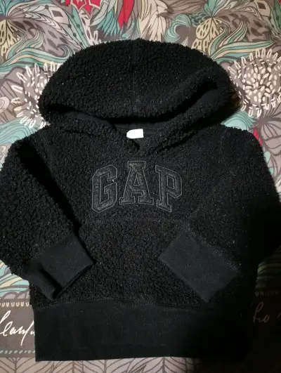 Polerón de lana con capucha GAP negro - miniatura 1